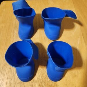 4‎ pcs Set Pet Dog Waterproof Rain Boots Anti-slip Rubber Shoes Large Outside